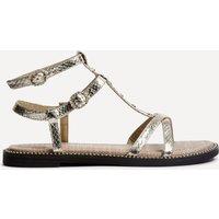 Linzi Women's Indiana Gold Studded Gladiator Sandals | Size: 7-Standard Fit