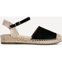 Linzi Women's Neroli Black Closed Toe Espadrille Sandals | Size: 7-Standard Fit