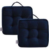 Ezysleep Outdoor / Indoor Set of 2 Seat Cushions in Navy | Size: 40 cm x 40 cm