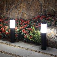 Leaper Black Upgrade Warm Light Stainless Steel Ground Plug Lawn Light - 8 Styles in Silver