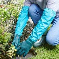 Marco Paul Full Length Waterproof Garden Gloves- large in Blue