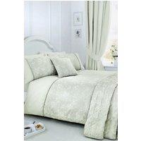 Dreams & Drapes 'Jasmine' Floral Jacquard Duvet Cover Set in Green | Size: King