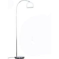 ValueLights Curva Silver Floor Lamp