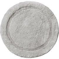 Allure Bath Fashions Round Bath Mat Non-Slip - 100% Cotton Circle Bathroom Rug in Light Grey