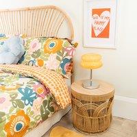 ValueLights Travis Orange Rechargeable LED Portable Touch Table Lamp