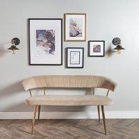 ValueLights Pair of Gold Indoor Wall Lanterns