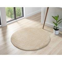 Desire Rugs Comfy Washable Low Pile Living Room Area Rug - Anti-Slip Felt Backing in Light Beige | Size: 120 cm x 160 cm