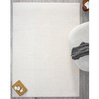 Desire Rugs Comfy Washable Low Pile Living Room Area Rug - Anti-Slip Felt Backing in Cream | Size: 60 cm x 200 cm