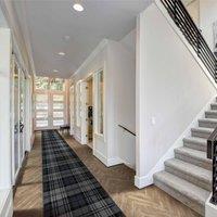 runrug Black Tartan Long Hallway Carpet Runner | Size: 60 cm x 150 cm