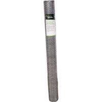 Samuel Alexander 10m Galvanised Metal Chicken Garden Wire Net Fencing in Grey