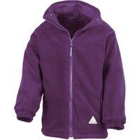 Result Reversible Storm Stuff Anti Pilling Fleece Waterproof Jacket in Purple | Size: 7-8 Years
