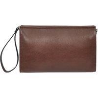 House of Leather Men's Mens Real Leather Wrist Bag Organiser Cross Body Style Suva Tan in Brown | Size: Small