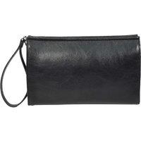 House of Leather Men's Mens Real Leather Wrist Bag Organiser Cross Body Style Suva Tan in Black | Size: Small