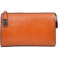 House of Leather Men's Mens Real Leather Wrist Bag Large Size Clutch Organiser Style Goma Black in Tan | Size: Small