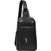 House of Leather Men's Mens Real Leather Chest Bag Cross Body Organiser Style Lodi Black | Size: Medium