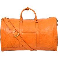House of Leather Men's Real Leather Holdall Large Size Travel Duffle Organiser Bag Gilbert Brown in Tan