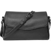 House of Leather Women's Womens Real Leather Cross Body Bag Small Organiser Style Colette Black