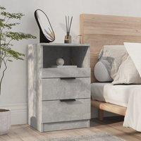 Berkfield Home Bedside Cabinet Concrete Grey Engineered Wood