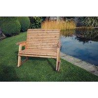 Churnet Valley Garden Furniture Ltd Valley Rocking Bench - Timber - Garden Furniture - Partially Assembled in Brown