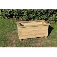 Churnet Valley Garden Furniture Ltd Trough Planters, Wooden Garden Pot/Tub for Plants - Fully Assembled in Brown