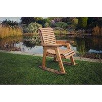 Churnet Valley Garden Furniture Ltd Valley Rocking Chair - Timber - Garden Furniture - Partially Assembled in Brown