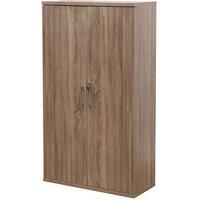 Moderna Storage Cabinet Office Cupboard 2-Door Locking 3 Shelf Tool Chest 140cm Dark Oak in Light Oak