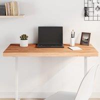 Berkfield Home Table Top 100x60x4 cm Rectangular Solid Wood Beech in Brown | Size: 100 x 60 x 4 cm