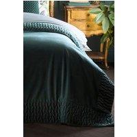 Laurence Llewelyn-Bowen 'Siena' Quilted Velvet Bedspread in Bottle Green