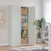 File Cabinet Light Grey 90x40x180 cm Steel