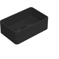 Balterley Countertop Vessel Basin for Modern Bathroom, Matt Black, 365mm in Black