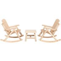 Berkfield Home 3 Piece Garden Lounge Set Solid Wood Spruce in Brown