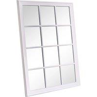 Melody Maison Large Matte White Window Mirror - 130cm X 95cm | Size: 130 cm X 95 cm