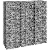 Gabion Raised Beds 3 pcs 30x30x100 cm Iron