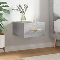 Berkfield Home Wall-mounted Bedside Cabinet Concrete Grey 35x35x20 cm | Size: 35 x 35 x 20 cm