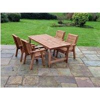 Churnet Valley Garden Furniture Ltd Valley 4 Seat Set 4XC Table - Timber - Minimal Assembly Required in Brown