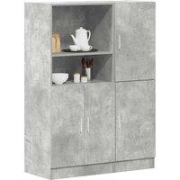 Berkfield Home 2 Piece Kitchen Cabinet Set Concrete Grey Engineered Wood