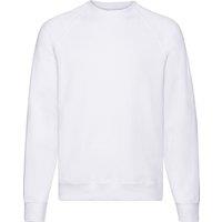 Fruit of the Loom Men's Classic 80 20 Raglan Sweatshirt in White | Size: 2XL