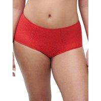 Chantelle Women's Easy Feel Norah High Waisted Covering Full Brief in Red | Size: 20