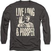 Star Trek Prosper Long Sleeve T-Shirt, Charcoal | Size: 2XL