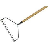 Kent & Stowe Carbon Steel Long Handled Soil Rake in Beige