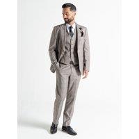 V2 Classic Men's Chelsea - Light Grey with Grey Checks Three Piece Suit | Size: 44R