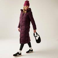 Regatta Women's Eloria Longline Hooded Insulating Quilted Jacket in Purple | Size: 18