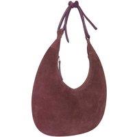 Barneys Originals Real Suede Burgundy Shoulder Bag