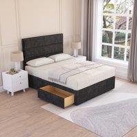 Texas Plush Bed Set With 4 Drawers, Mattress & 26 Headboard