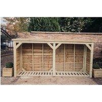 Churnet Valley Garden Furniture Ltd Super Heavy Duty Log Store - Timber - Minimal Assembly Required in Brown