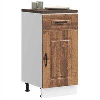 Berkfield Home Kitchen Base Cabinet Kalmar Old Wood Engineered Wood in Brown