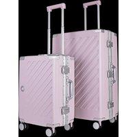 JLY Zipperless Suitcase Set, PC Hard Shell, Carry On & Check In, TSA Lock in Lavender | Size: 1 Pack