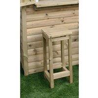 Churnet Valley Garden Furniture Ltd Garden Bar Stool - Timber - L38 x W36.5 x H80 cm in Brown