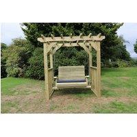 Churnet Valley Garden Furniture Ltd Ophelia Swing Sits 2 - Minimal Assembly Required - Set of Cushions Inc in Brown