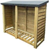 Churnet Valley Garden Furniture Ltd Heavy Duty Log Store - L67 x W120 x H150 cm - Min. Assembly Required in Brown